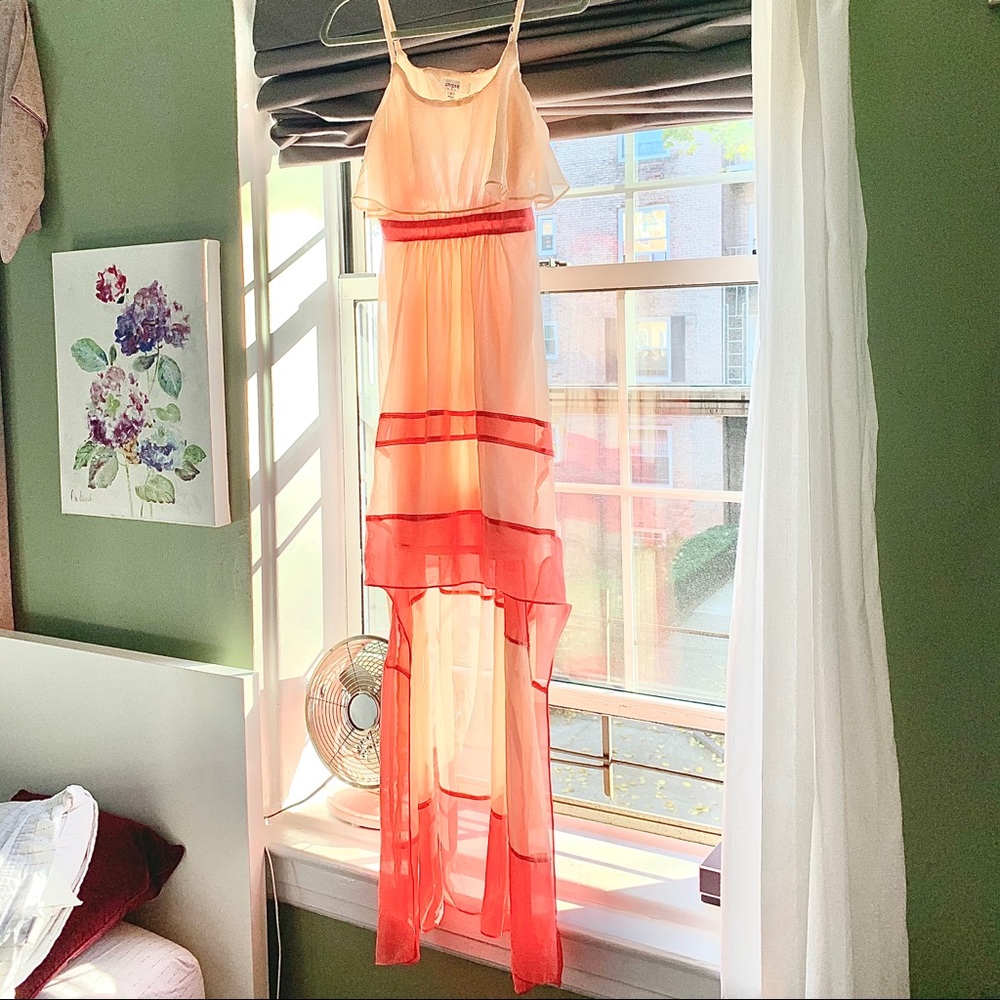 [Umgee] Chiffon Hi-lo Dress w/ Adjustable Straps